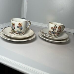 Vintage 1960s Children’s Dolls Tea Set 6 Piece Play Kitchen Decor